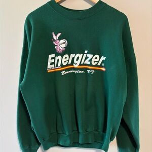 Vintage 90s Energizer Mens Crewneck  XL Green